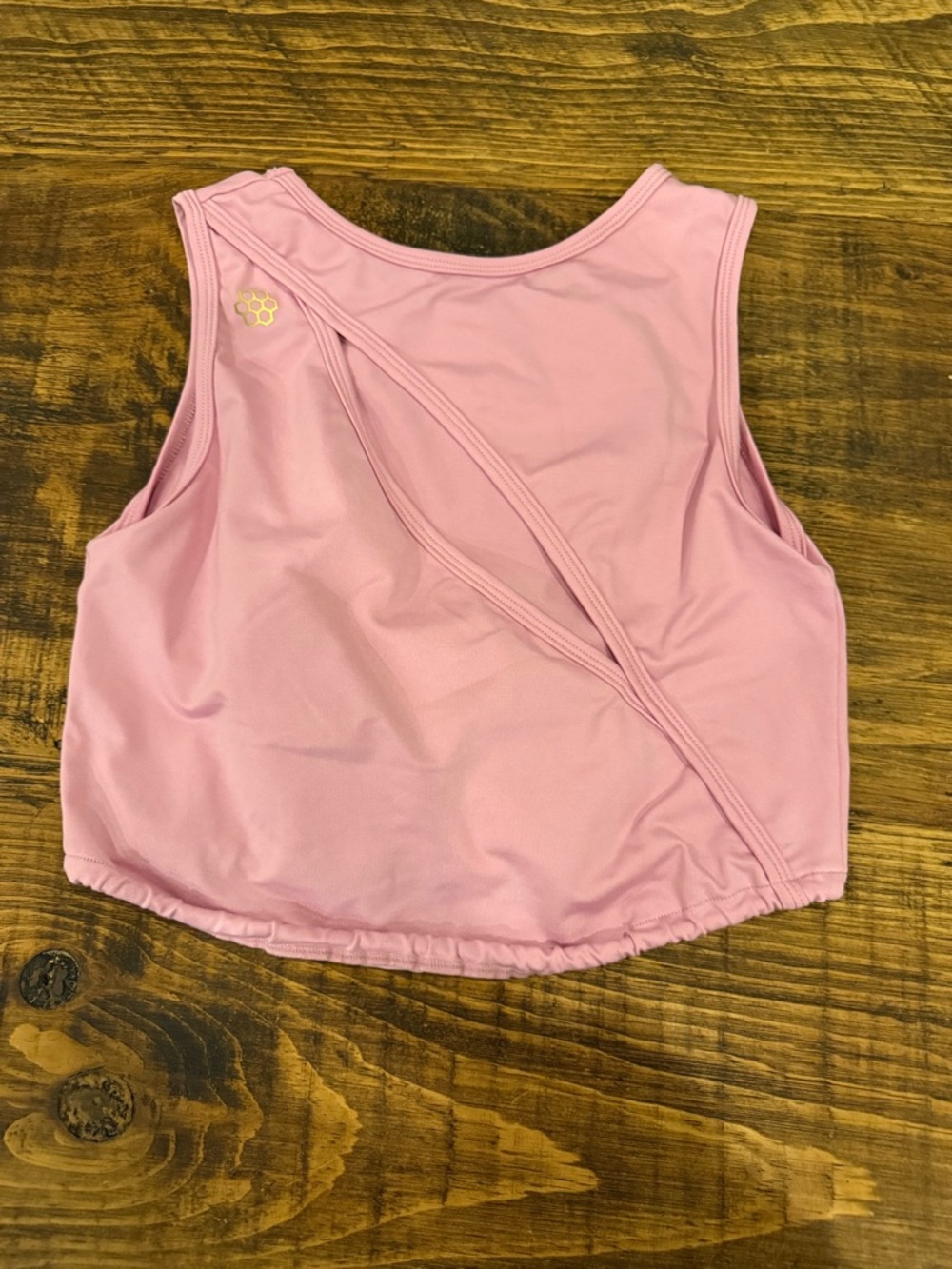 Honeycut Women’s Dance Pink Crop Tank with Twist Back Detail